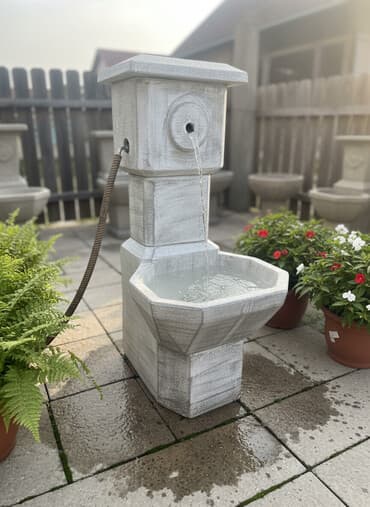 aksa ljuljaska za bebe: Baštenska/eksterijerna česma – dekorativna fontana od betona - — 1