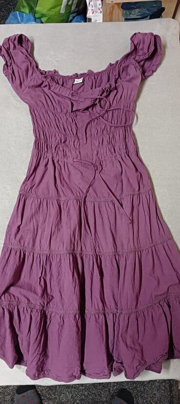 jeftine svecane haljine beograd: XL (EU 42), color - Purple, Short sleeves — 3