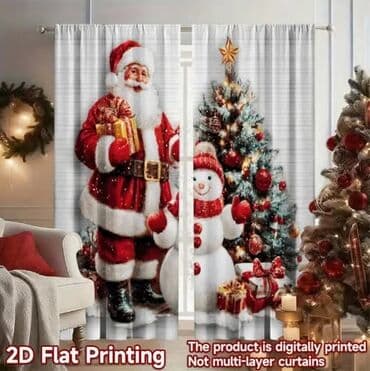 curren satovi original cena: Novogodišnje zavese Dimenzije 150x60cm Cena 1700din/2kom kao na slici — 2