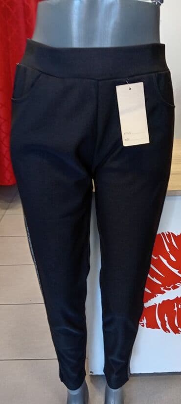Trousers: Ženske trenerke pamuk - likra - elastin vel. M. L. Xl. 2xl. Cena — 4