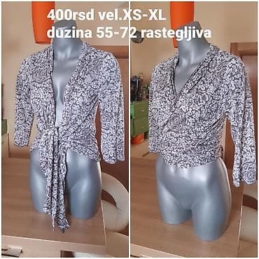 dzemper zenski: Lagan ženski kardigan/bolero sa vezivanjem sprijeda. - Materijal — 1