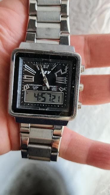 sat i narukvica set: Hibridni ručni sat (analogno + digitalno) – JEV 8077 - Kućište — 6