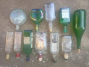 roda staklene tegle: Razne staklene flaše sa prve i druge slike raznog oblika za — 2