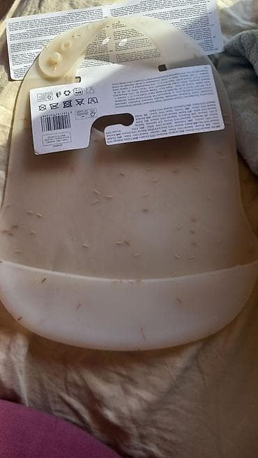 majice za stampanje: Silikonska portikla za bebe/decу sa džepićem za hvatanje hrane. - — 1