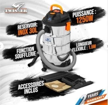 kasetofon cena: Usisivač 1250W - 30L Inox Cena:60 evra Za suvo i mokro usisavanje — 4