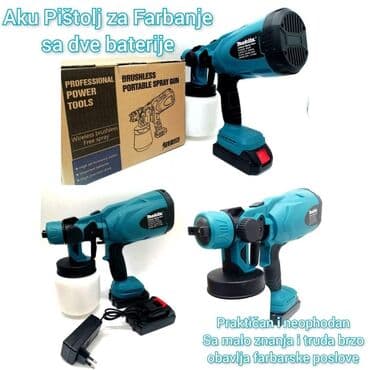 Cena 5400 din Makita akumulatorski pištolj za farbanje 800w + dve