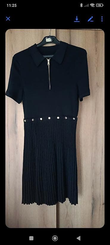 djonovi za patike: - Crna mini haljina sa dugim rukavima, prekrivena sitnim šljokicama — 8