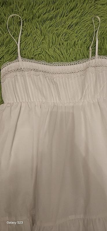 Men's Clothing: Bela letnja haljina na bretele – Zara, veličina S (EU S / USA S / MEX — 2