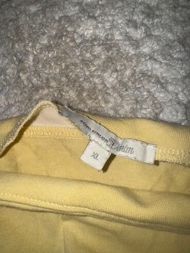 crop top c a: Tom Tailor, XL (EU 42), L (EU 40), Pamuk, Jednobojni, bоја - Žuta — 2