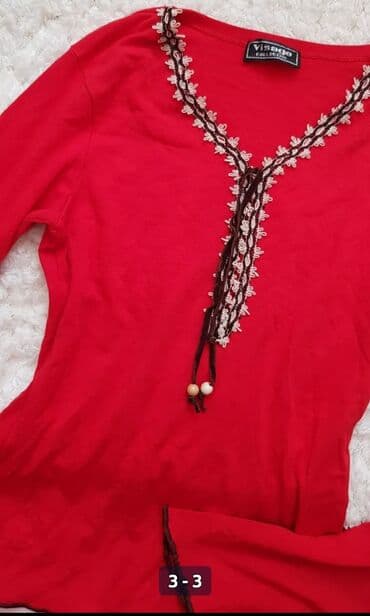 Swimsuits: Cotton, Embroidery, color - Red — 2