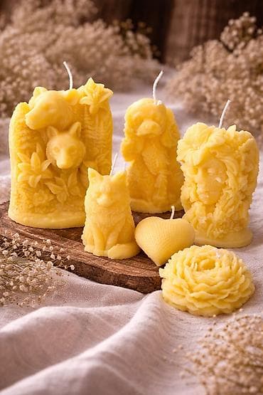 mere za posteljinu: Dekorativne sveće – ručno liveni modeli sa motivima životinja, cveća i — 3