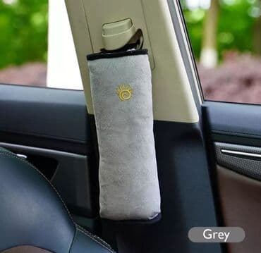 navlaka za obucu dm: Jastuk za auto pojas za putovanja boje siva, roze i svetlo plava — 3