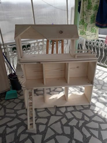 kaput od veštačkog krzna: Kucica za igracke ﻿Novo rucno napravljena kucica od cistog drveta. Bez — 3