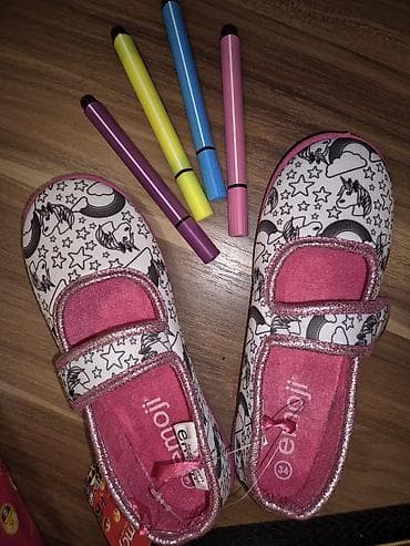 Other Children's Items: Emoji set „Chaussons à colorier” – papuče za bojenje sa flomasterima — 3