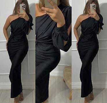 wish haljine: ✅Elegantna jednoramena midi/duga haljina sa čvor-naborima ✅2700 din S — 7