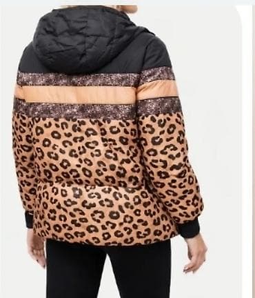 bugati jakne: Ženska zimska jakna sa animal printom (leopard) i ukrasnim prugama. - — 3