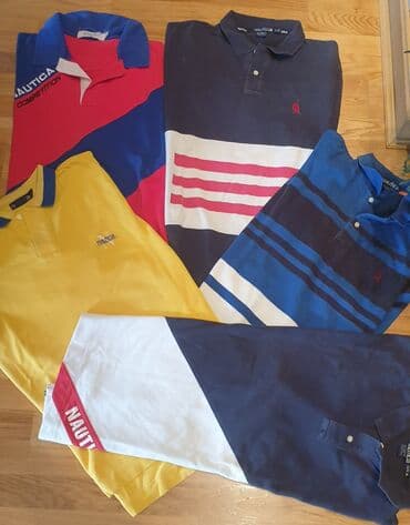 sasvim prirodno majice: Nautica teget bela majica sa crvenim detaljima XL za muškarce — 4