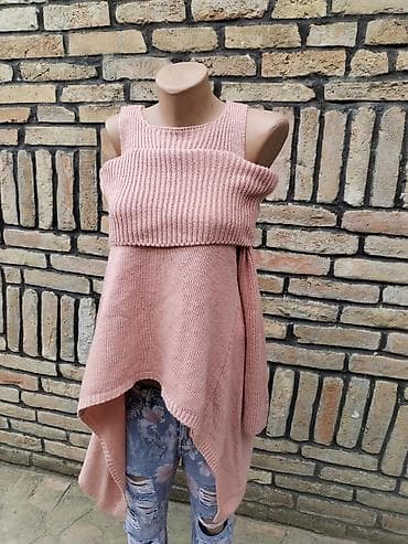 camp david majice: Džemper, veličina L. - Model: asimetrični pleteni džemper/top bez — 2