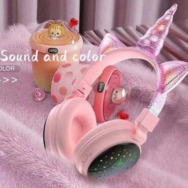 bežični zvučnici: Unicorn bežične svetleće slušalice J34 Potpuno nove moderne svetleće — 2