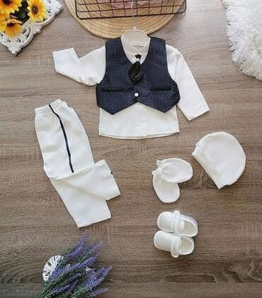 kacketi za bebe: Komplet: Košulja, Pantalone, Prsluk — 9