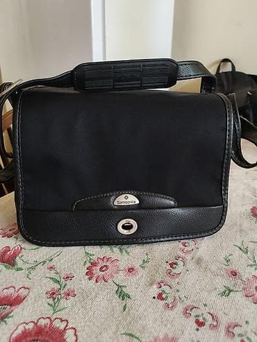 hurem prsten: Samsonite torba preko ramena – crna - Materijal: kombinacija — 2