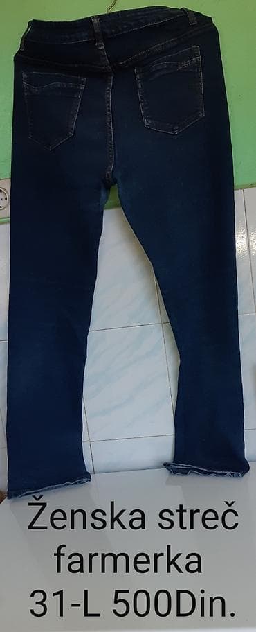 sandala: Ženska streč farmerka - Model: uske/streč teksas pantalone - Boja — 2