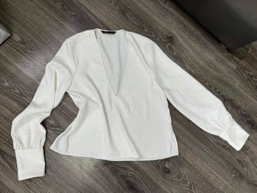crno beli tech fleece: Zara, S (EU 36), color - White — 1