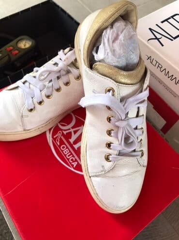 nike tn b: Bele kožne patike – Altramarea - Materijal: prirodna koža sa — 5