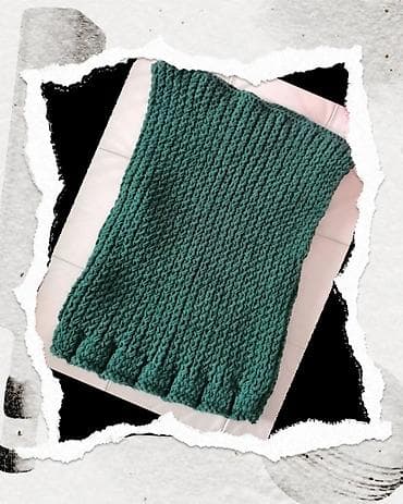 Kancelarijski nameštaj: Prsluk novi ručno pleteni vel XL. Obim grudi 80 cm, dužina 53 cm — 9