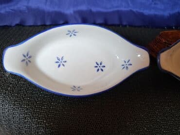 silikonski set za kuhinju: Porcelanske nove,vintaz posude. Posude za soseve — 6