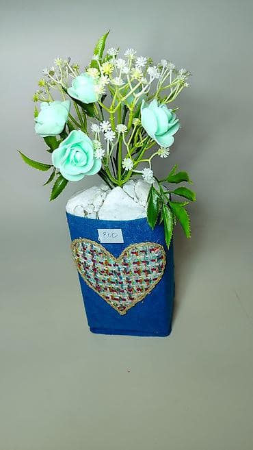 Kućni dekor: Dekorativna aranžmanska saksija sa veštačkim cvećem - Aranžman: nežne — 4