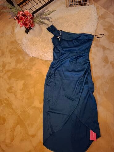 zara helanke sa prorezom: M (EU 38), color - Blue, Cocktail, With the straps — 1