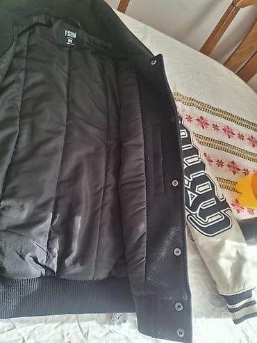 philipp plein jackets: FSBN varsity jakna – veličina S - Boja: crno telo, bež rukavi - — 5