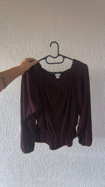 Trenerke: H&M bluza – veličina M - Boja: tamno burgundi - Model: širok — 5
