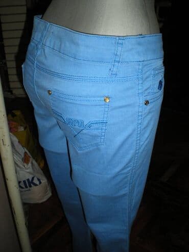 zenske pantalone od kepera: M, Spušteni struk, Ravne nogavice — 3