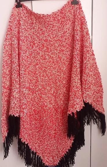 Pleteno pončo/šal - Model: trouglasti pončo sa spuštenim ramenima -