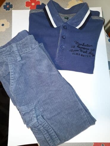 haljine za devojcice waikiki: Benetton, Set: T-shirt, Trousers, 98-104 — 6