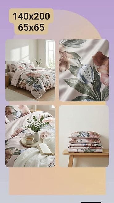 casa nova – слике: Posteljina set – cvetni dezen - Dimenzije: navlaka za jorgan 140x200 — 1