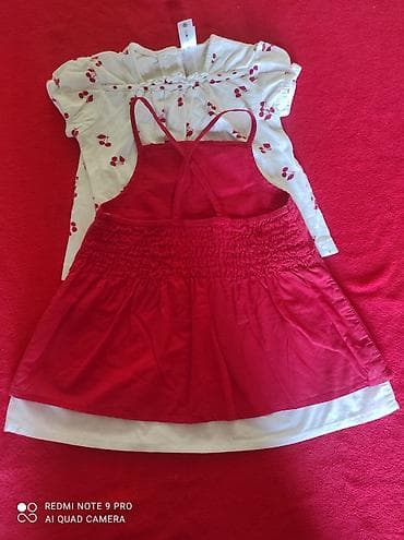 odeca za decu: Haljinica i majica u kompletu velicina 80, duzina haljinice 42 — 6