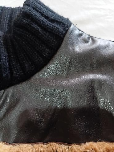 postava cincila: Ženska jakna od eko kože sa detaljima od veštačkog krzna + torbica — 4