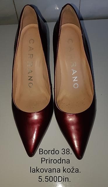 obuca za more: Original Carrano salonke - Model: bordo, špic - Veličina: 38 - — 3