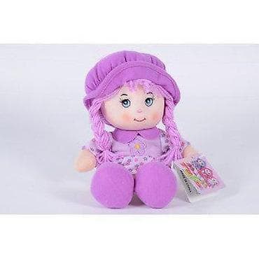 svecane suknje i bluze: Plišana lutka – ljubičasta - Mekana plišana lutka sa pletenim — 1