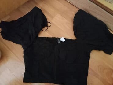 dugacki sako: H&M, S (EU 36), Jednobojni, bоја - Crna — 3