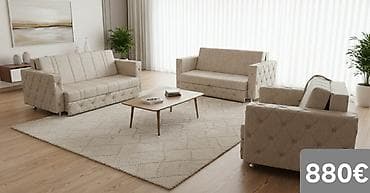 kolevka za bebe dexy co: Komplet tapaciranih garnitura za dnevni boravak – moderan Chesterfield — 9