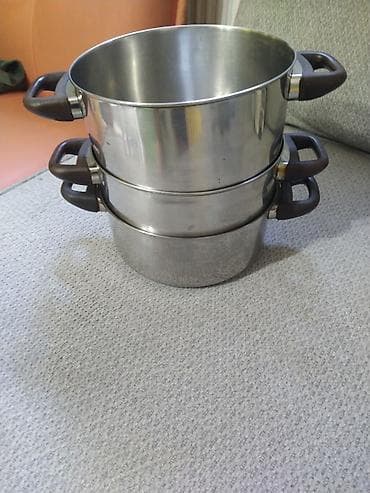 slavski komplet: Set inox posuđa 18/10 – lonci i šerpe sa poklopcem korisceni par puta — 5