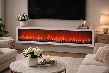 Električni kamin – panoramski LED efekat vatre - Moderni linearan na lalafo.rs Električni kamin – panoramski LED efekat vatre - Moderni linearan