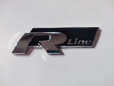 gume za auto pancevo: NATPIS R-LINE CRNI ZA VOLKSWAGEN GOLF, POLO, SCIROCCO | Natpis — 1