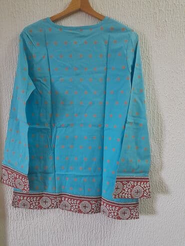 haljine sečene ispod grudi: Geometrical, Single-colored, Dots, color - Light blue — 2