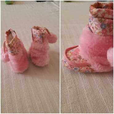 obuca pavle cipele za devojcice: Roze čizmice za bebe/decu - Mekane, plišane čizmice u roze boji - — 4