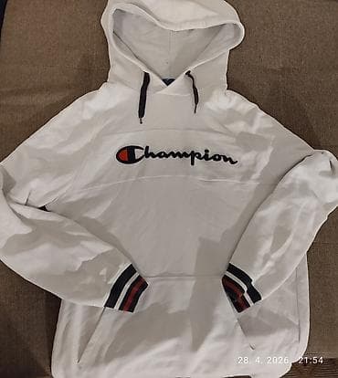 zara muske dukserice: Bela pamučna dukserica — 1